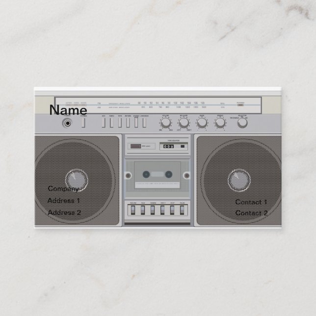 Boombox Business Card (Front)