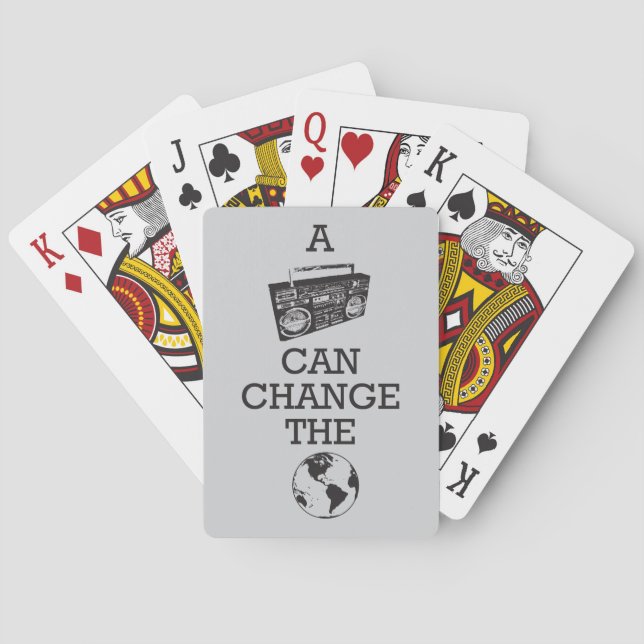 Boombox Can Change the World Playing Cards (Back)