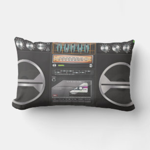 Boombox Ghetto Blaster Lumbar Cushion