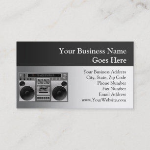 Boombox Radio Graphic Business Card