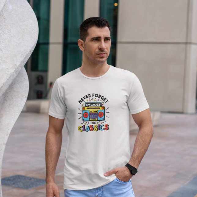 Boombox Retro Colourful   T-Shirt (Creator Uploaded)