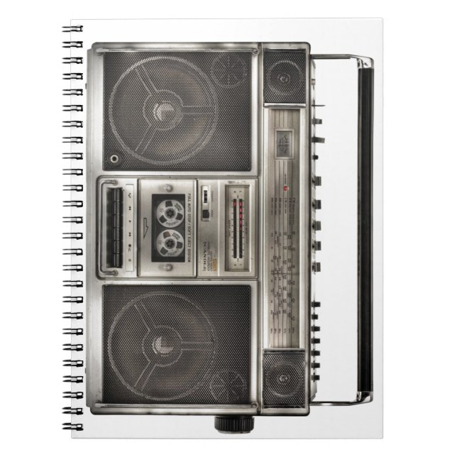 Boombox Spiral Notebook (Front)