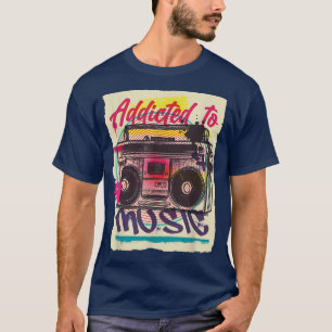 Boombox Vintage Music Casual Graphic 195 T-Shirt