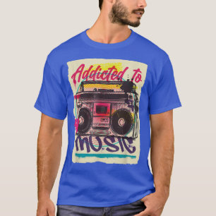 Boombox Vintage Music Casual Graphic T-Shirt
