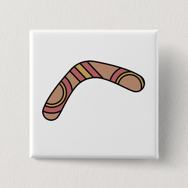 Boomerang 15 Cm Square Badge (Front)