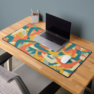 Boomerang Atomic - 70s Space Age Geometric Desk Mat