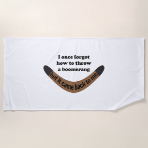 Boomerang Joke Beach Towel