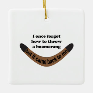 Boomerang Joke Ceramic Ornament