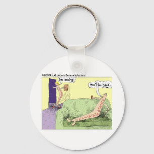Boomerang Relagionships Funny Cartoon Gifts & Tees Key Ring