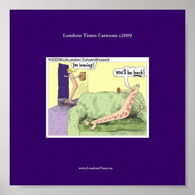 Boomerang Relationships Funny Cartoon Poster (Front)