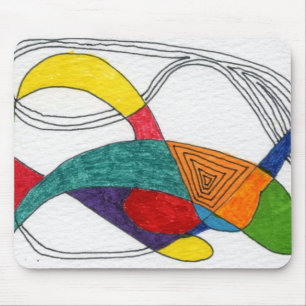 "Boomerangs" Abstract Design Mousepad