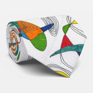 "Boomerangs" Abstract Design Tie