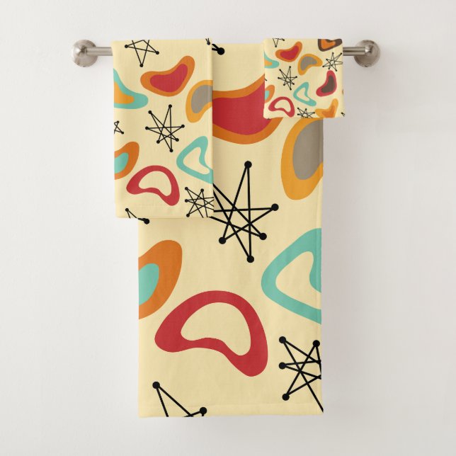 Boomerangs and Stars  Bath Towel Set (Insitu)