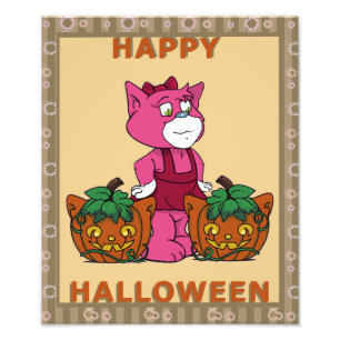 Boomi Cats Kitty Pumpkins Poster