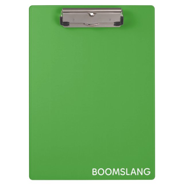 Boomslang green colour name clipboard (Front)
