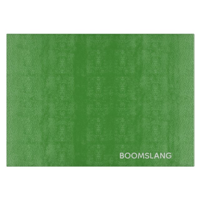 Boomslang green colour name cutting board (Front)