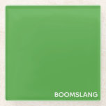 Boomslang green colour name glass coaster<br><div class="desc">Boomslang green colour name</div>