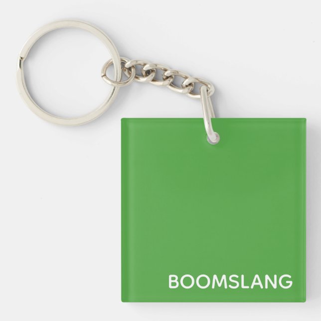 Boomslang green colour name key ring (Front)