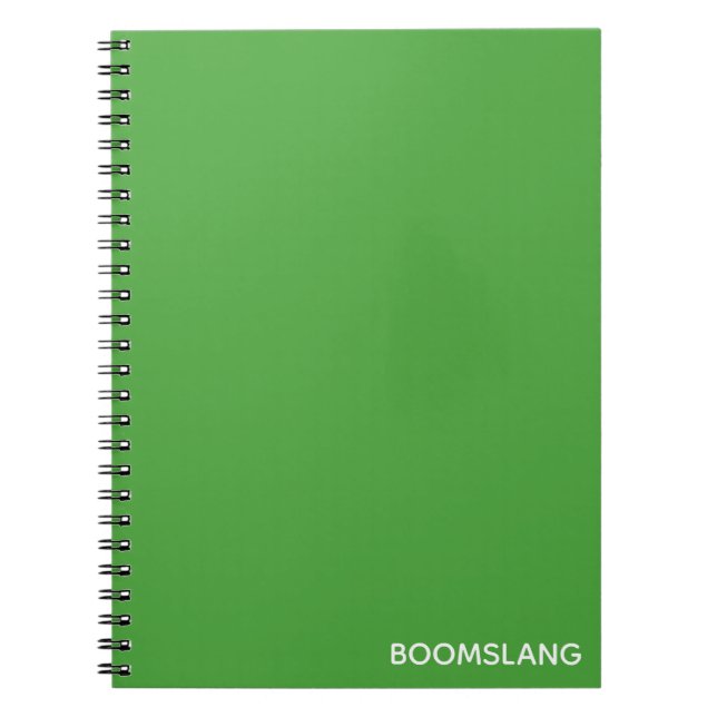 Boomslang green colour name notebook (Front)