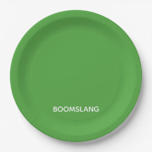Boomslang green colour name paper plate