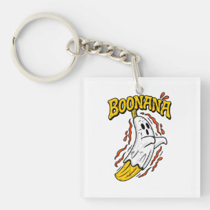 Boonana Cute Ghost Banana Halloween Key Ring