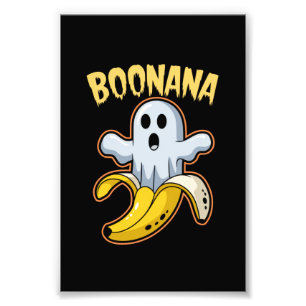 Boonana Cute Ghost Banana Halloween Photo Print