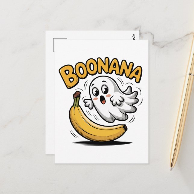 Boonana Funny Postcard (Front/Back In Situ)