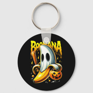 Boonana Ghost Nana Funny Halloween Costume Art Key Ring