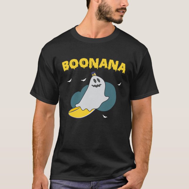 Boonana Scary Halloween Ghost Banana Costume T-Shirt (Front)