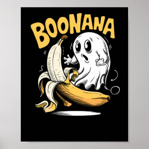 Boonana Surprise Me Boo Halloween Funny Ghostface  Poster