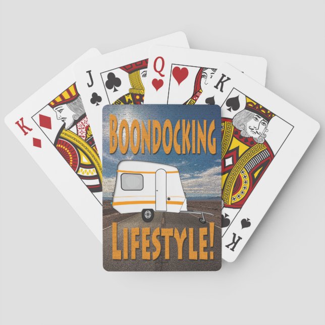 Boondocking Lifestyle Camper Design Playing Cards (Back)