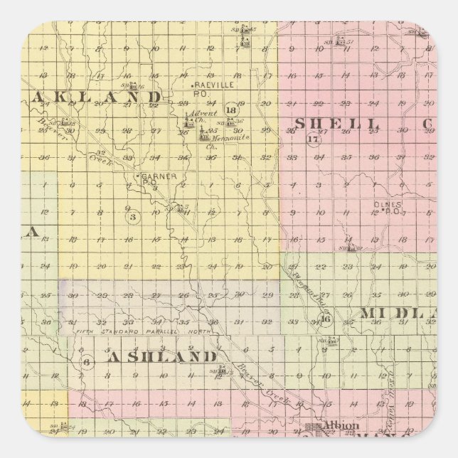 Boone County, Nebraska Square Sticker (Front)