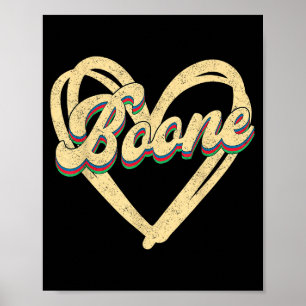 Boone Family Name I Love Boone D Vintage Poster