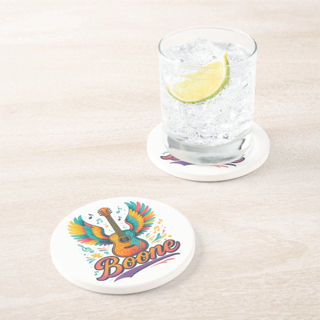 Boone Guitar Coaster (Side)