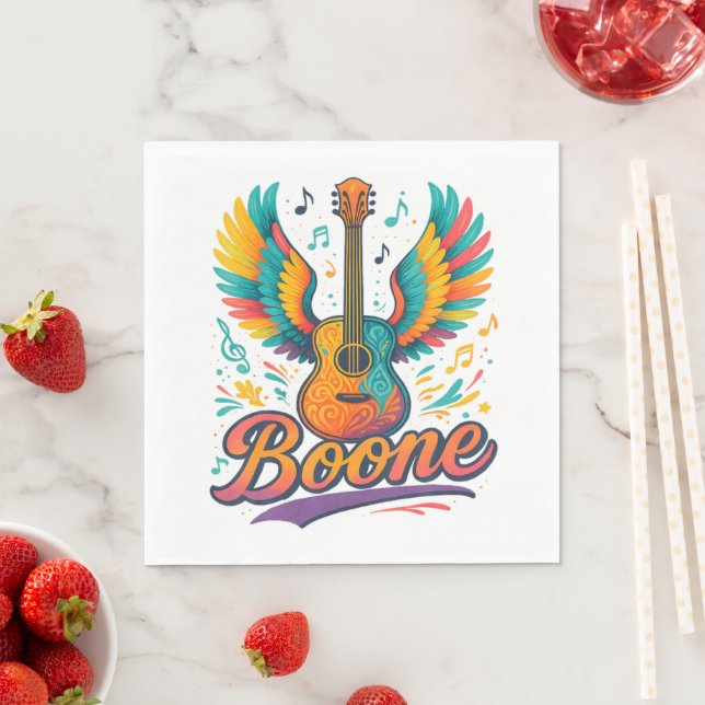 Boone Guitar Napkin (Insitu)