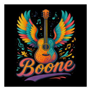 Boone Guitar Poster