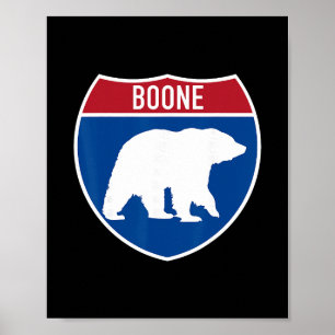 Boone North Carolina Nc Interstate Highway Road Tr Poster