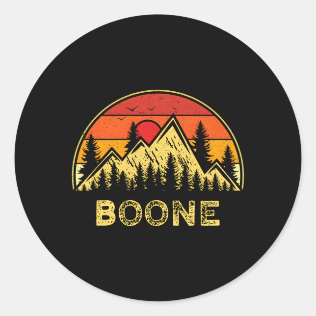 Boone North Carolina Nc Mountains Hiking Classic Round Sticker (Front)