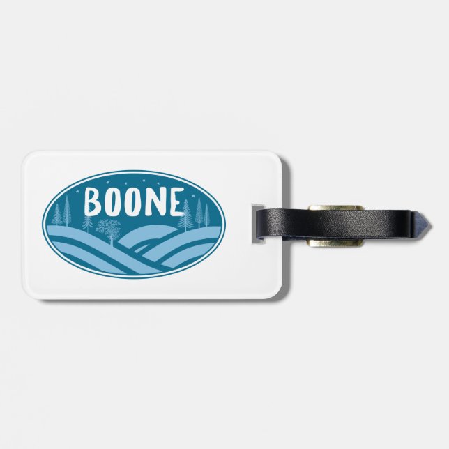 Boone North Carolina Outdoors Luggage Tag (Back Horizontal)