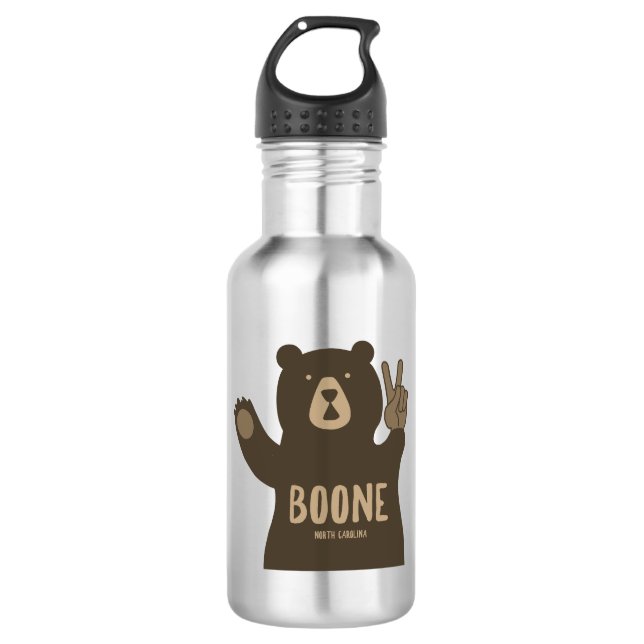 Boone North Carolina Peace Bear 532 Ml Water Bottle (Front)