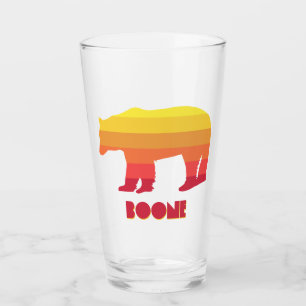 Boone North Carolina Rainbow Bear Glass