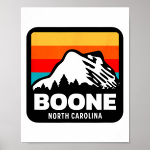 Boone North Carolina Skiing Snowboarding Family Tr Poster