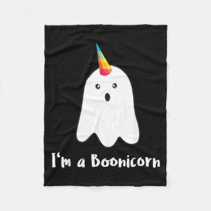 BOOnicorn Boo Ghost Unicorn Halloween Funny Fleece Blanket