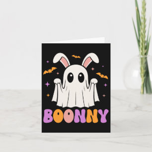 Boonny Cute Bunny Ghost Halloween Men Women Kids  Card