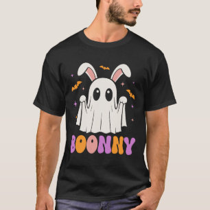 Boonny Cute Bunny Ghost Halloween Men Women Kids  T-Shirt