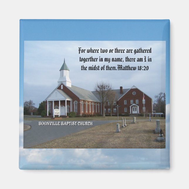 BOONVILLE BAPTIST CHURCH-MAGNET MAGNET (Front)