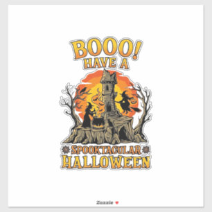 Booo Spooktacular Halloween Witch Cauldron Castle