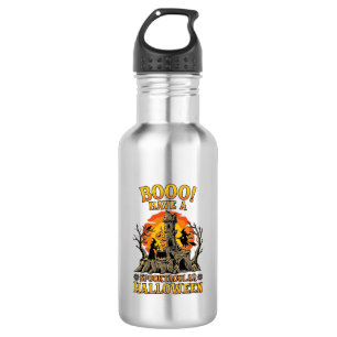 Booo Spooktacular Halloween Witch Cauldron Castle  532 Ml Water Bottle