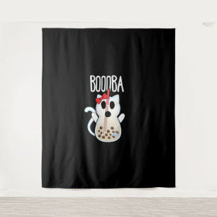 Boooba Kawaii Boba Tea Drink Cat Lover Halloween G Tapestry