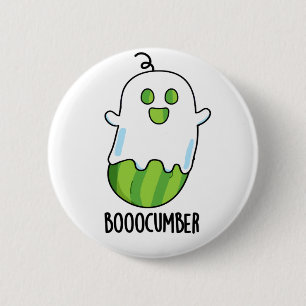 Booocumber Funny Ghost Cucumber Pun 6 Cm Round Badge